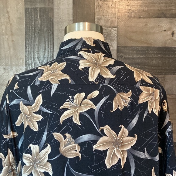 Men’s Pierre Cardin Hawaiian button up shirt XXLarge tropical beach resortwear - Picture 6 of 12